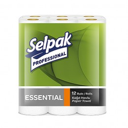 Бумажные полотенца рулонные. Selpak Pro. Essential. 2 слоя. 32661110 - Фото