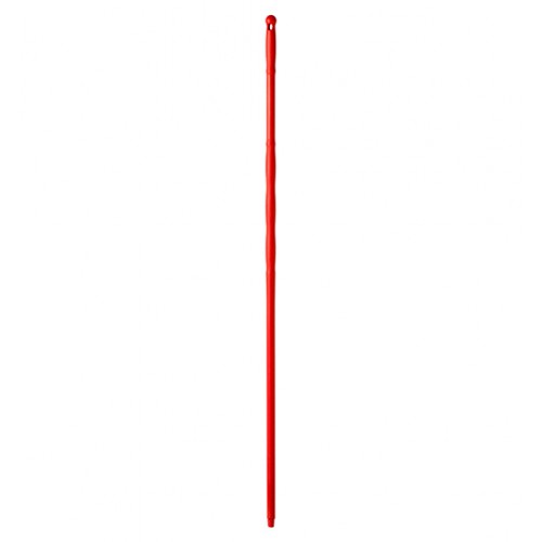 Рукоятка  полипропиленовая красная, с резьбой, 145 см*23 мм. 00001081R - Фото №1