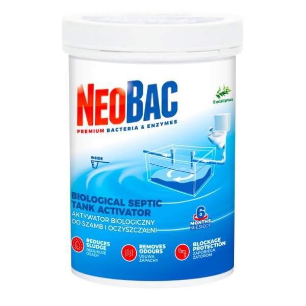 Активатор бактерий (биопрепарат) для септиков и очистных сооружений для удаления запаха, NeoBac600 - Фото №1