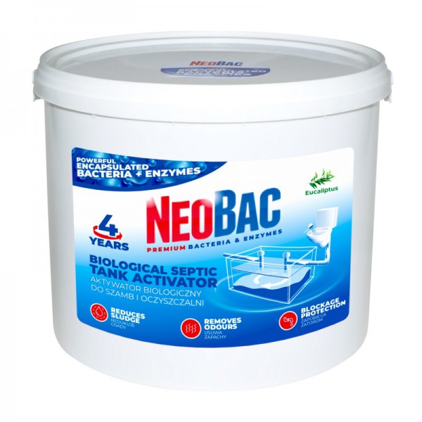 Активатор бактерий (биопрепарат) для септиков и очистных сооружений для удаления запаха, NeoBac5000 - Фото №1