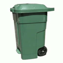 Бак для мусора  пластиковый, зеленый, 70л. 70A-1G - Фото