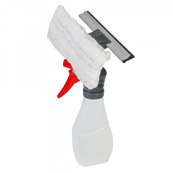 Скребок для мийки вікон з шубкою та розпилювачем DUO. ADC086 - Фото №1