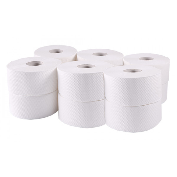 Туалетная бумага рулонная, целлюлоза, 2 слоя, 120 м, Джамбо.  203010 - Фото №1