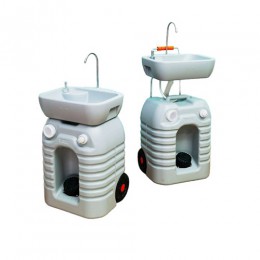 Портативний (автономний) мобільний стенд для миття, рукомийник з відокремлюваною переносною  раковиною. CHH-7704 - Фото