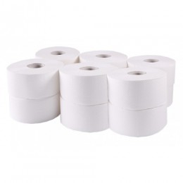 Туалетная бумага рулонная, целлюлоза, 2 слоя, 90 м, Джамбо.  A105106 - Фото №1