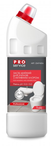 PRO Средство моющее для унитазов с активным хлором 1л. 25474506 - Фото №1