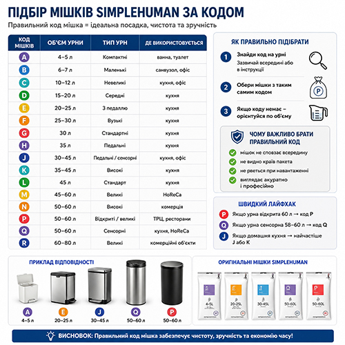 Мішки для сміття міцні із зав`язками 45-50л SIMPLEHUMAN.  CW0174 - Фото №3